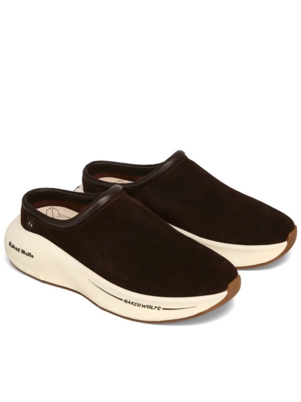 Naked Wolfe Dawn Dark Brown Suede Backless Slip-On Sneakers Size 9